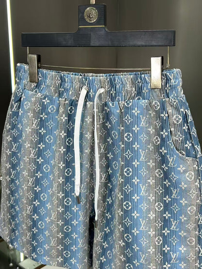 260323 New high-quality full-print denim shorts