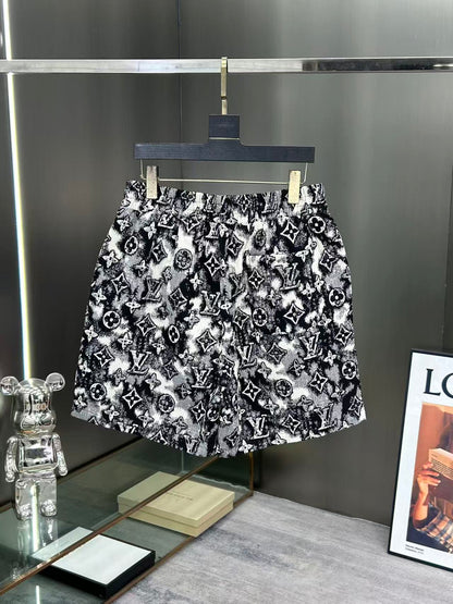 260323 New high-quality full-print denim shorts