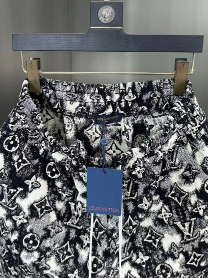 260323 New high-quality full-print denim shorts