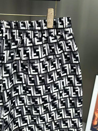 260323 New high-quality full-print denim shorts