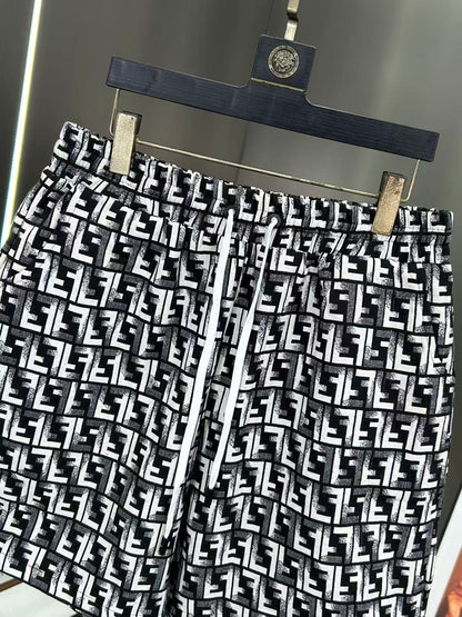 260323 New high-quality full-print denim shorts