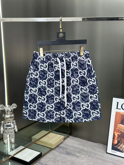 260323 New high-quality full-print denim shorts