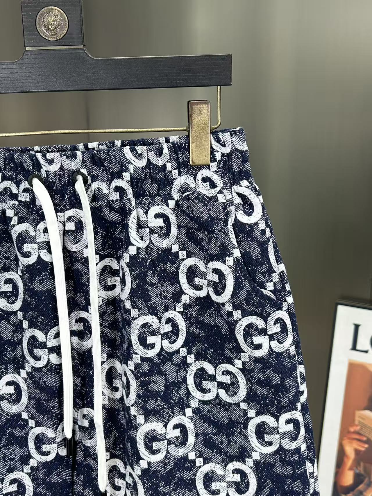 260323 New high-quality full-print denim shorts