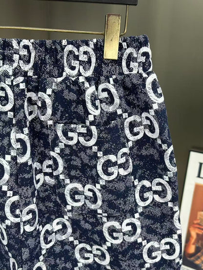 260323 New high-quality full-print denim shorts