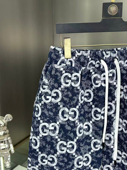 260323 New high-quality full-print denim shorts