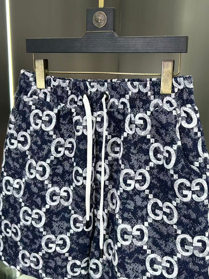 260323 New high-quality full-print denim shorts