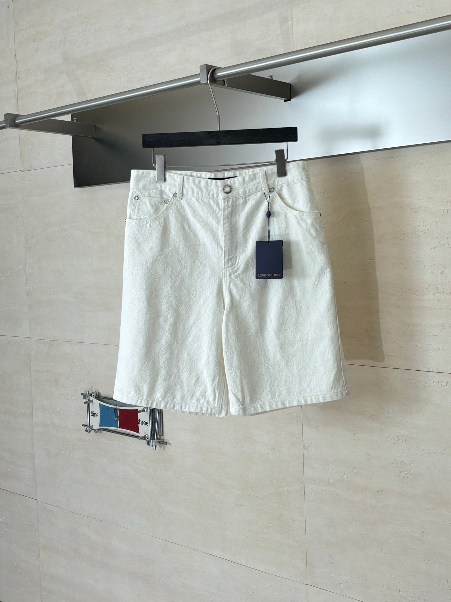 260323 New top-quality jacquard custom fabric denim shorts