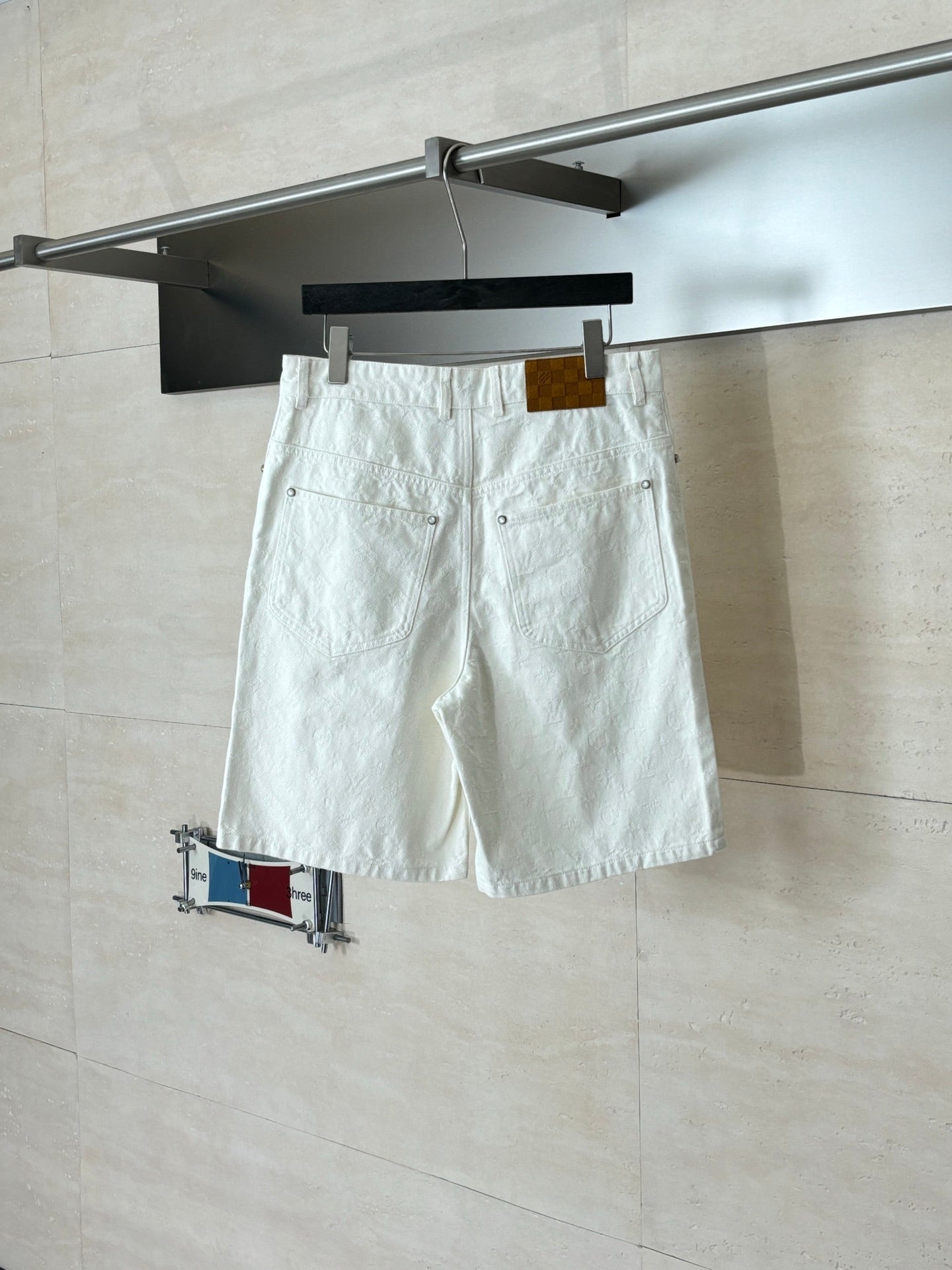 260323 New top-quality jacquard custom fabric denim shorts