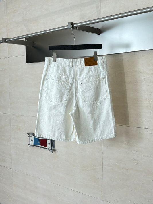 260323 New top-quality jacquard custom fabric denim shorts
