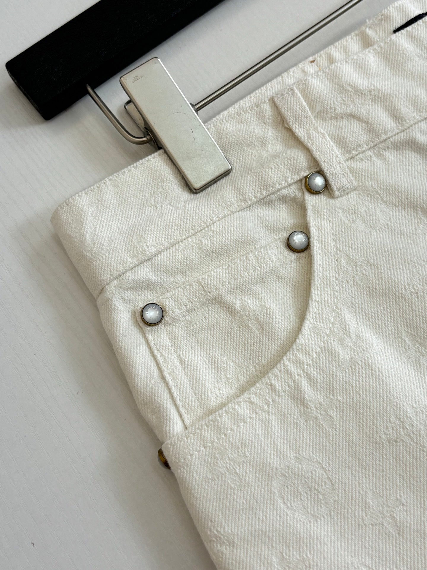 260323 New top-quality jacquard custom fabric denim shorts