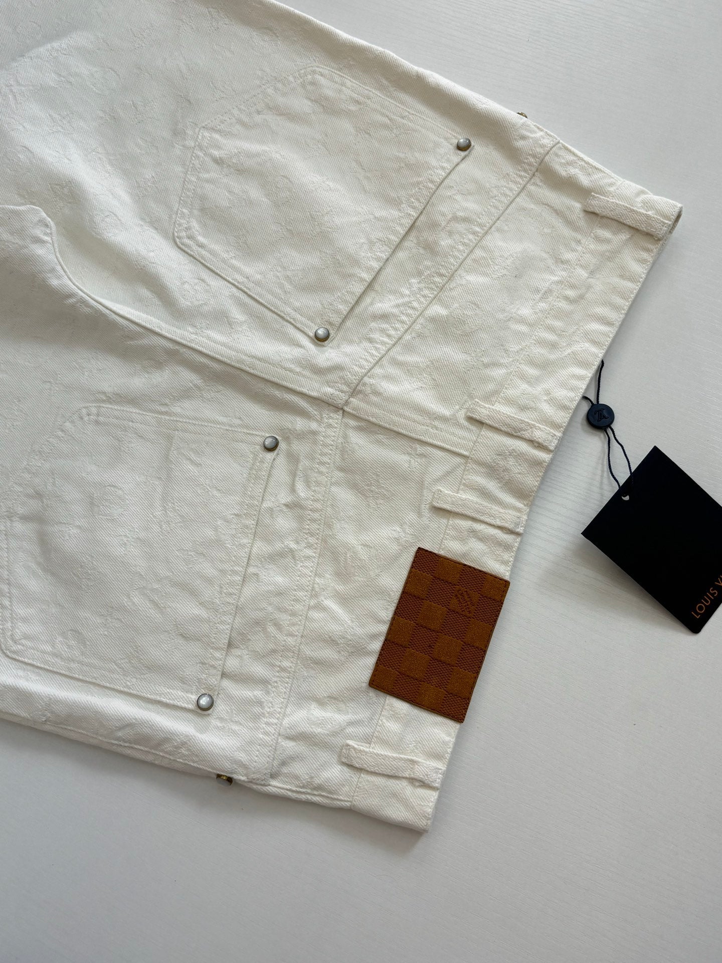 260323 New top-quality jacquard custom fabric denim shorts