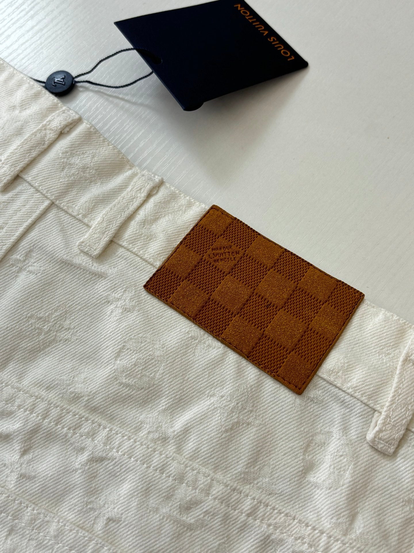 260323 New top-quality jacquard custom fabric denim shorts