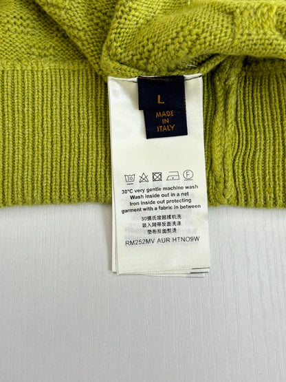 260323 New high-quality check jacquard textured knitted pullover sweater with zipper closure