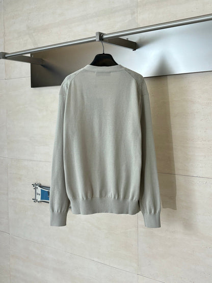 260323 New high-quality open-weave jacquard blended knitted sweater