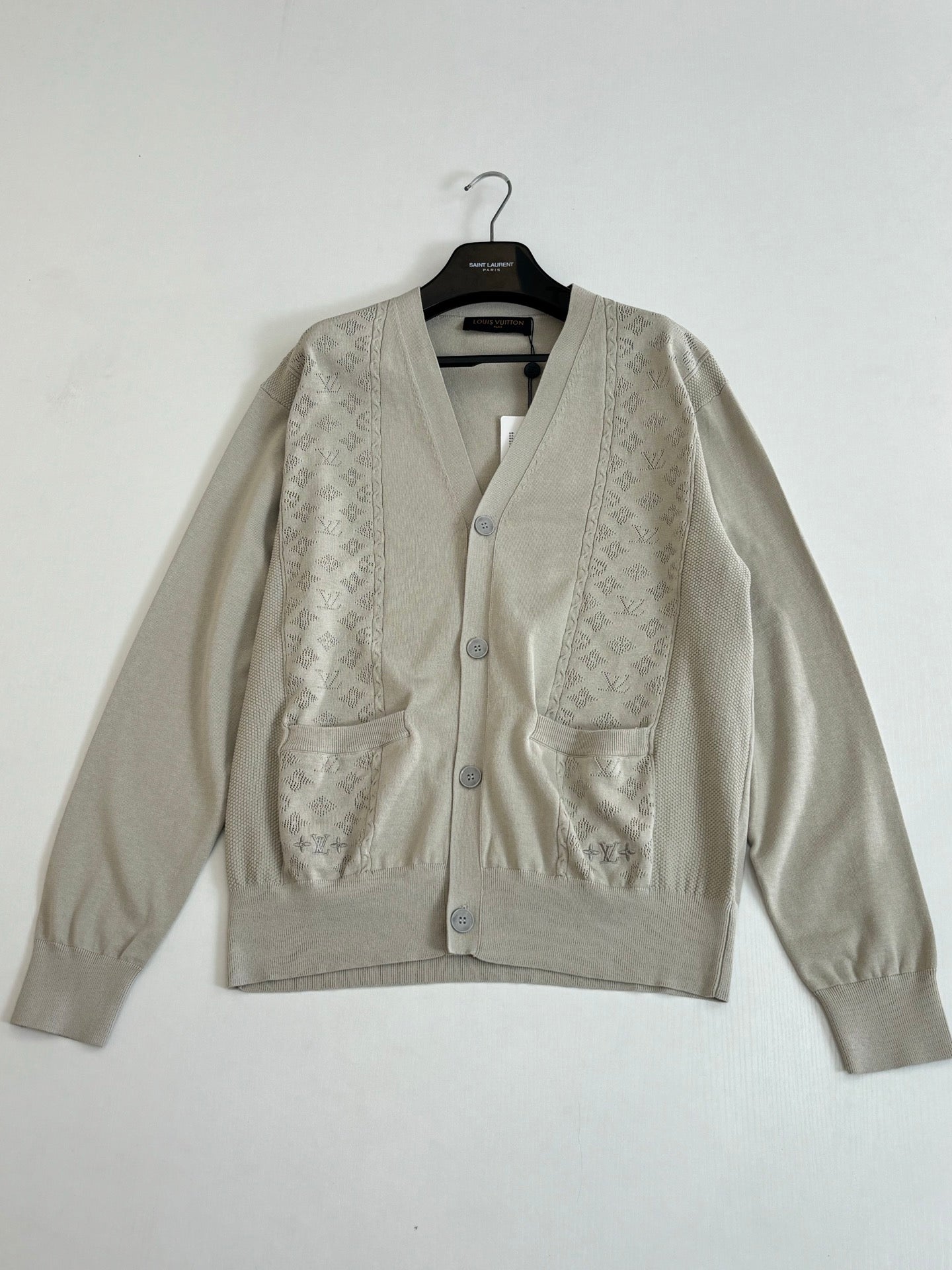 260323 New high-quality open-weave jacquard blended knitted sweater