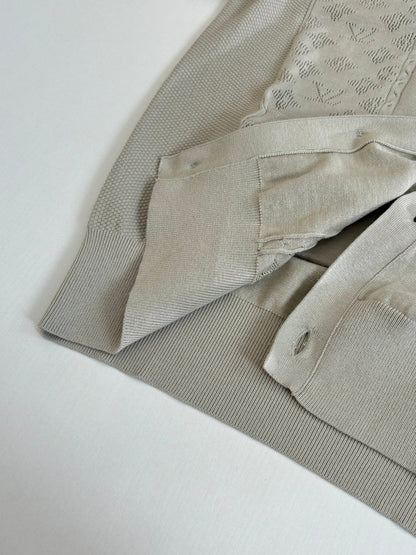 260323 New high-quality open-weave jacquard blended knitted sweater