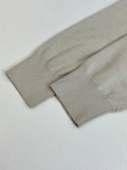 260323 New high-quality open-weave jacquard blended knitted sweater