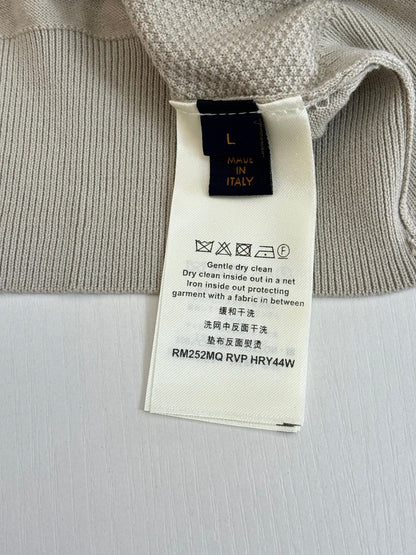 260323 New high-quality open-weave jacquard blended knitted sweater