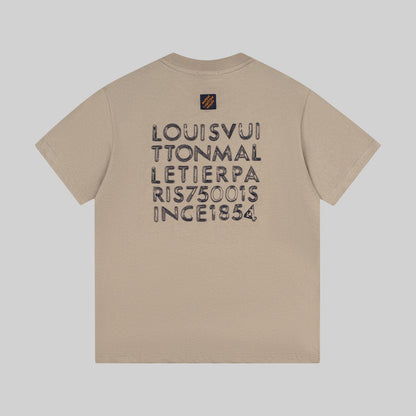 260323 New high-quality drawstring embroidered T-shirt