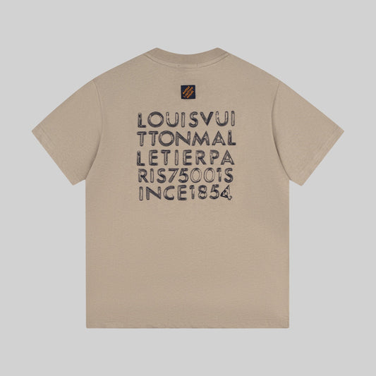 260323 New high-quality drawstring embroidered T-shirt