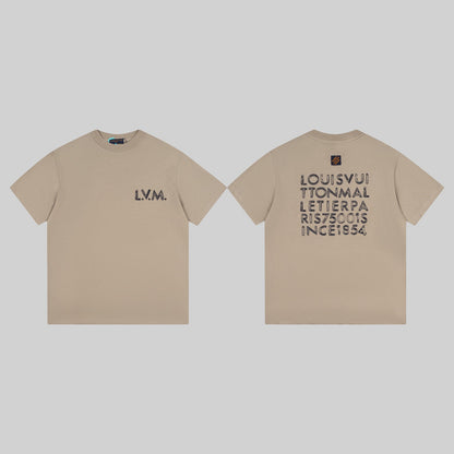 260323 New high-quality drawstring embroidered T-shirt