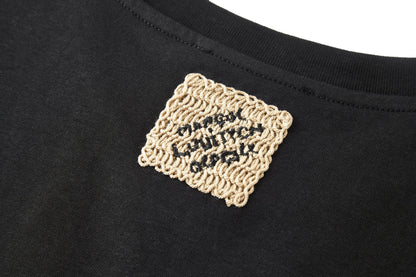 260323 New high-quality Rafi grass rope embroidered T-shirt