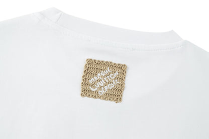 260323 New high-quality Rafi grass rope embroidered T-shirt