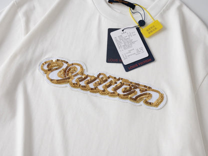 260323 New high-quality sequined and embroidered decorative T-shirt