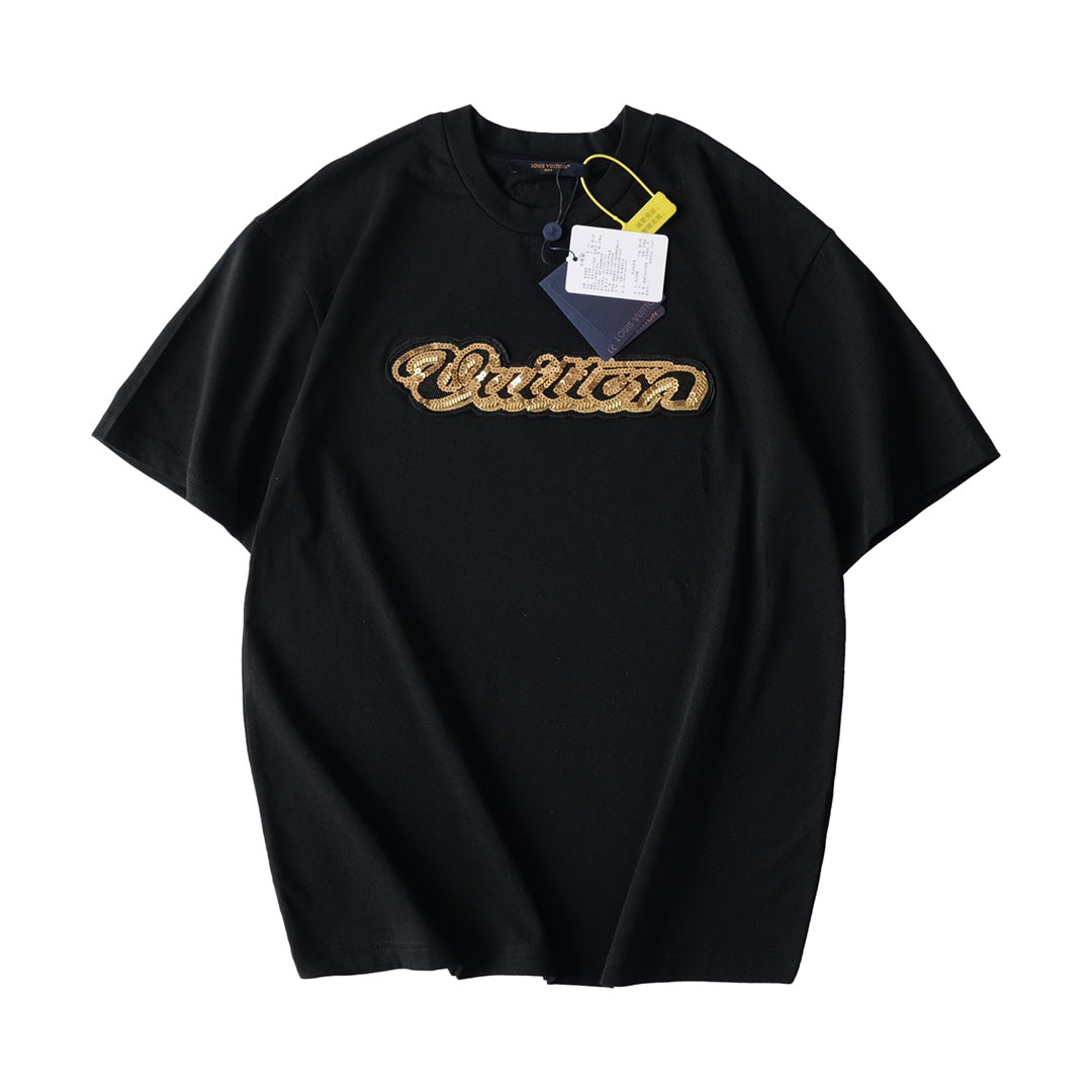 260323 New high-quality sequined and embroidered decorative T-shirt