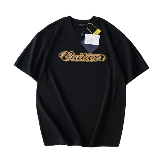260323 New high-quality sequined and embroidered decorative T-shirt