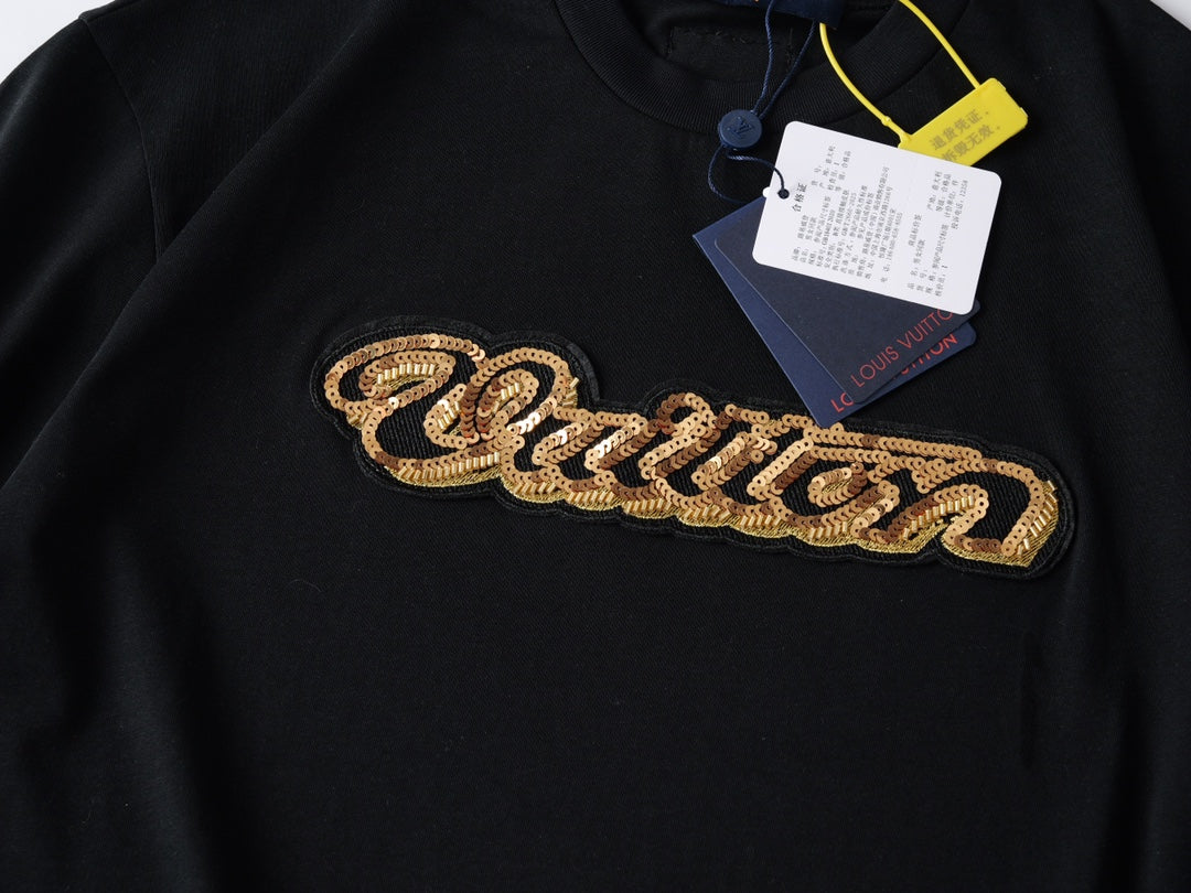 260323 New high-quality sequined and embroidered decorative T-shirt