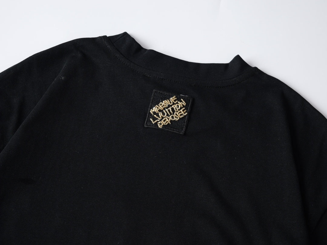 260323 New high-quality sequined and embroidered decorative T-shirt