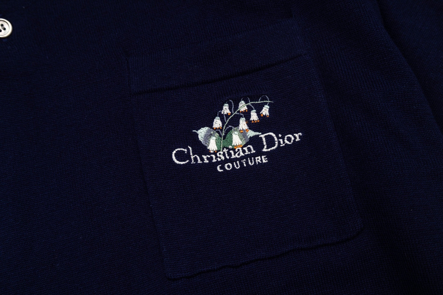 260323 New top-quality, flawlessly crafted bellflower embroidery wool-polyester POLO