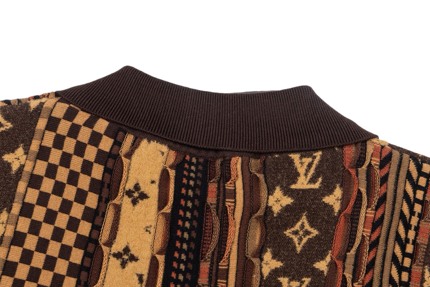 260323 New top-quality, flawlessly crafted floral jacquard wool polo shirt