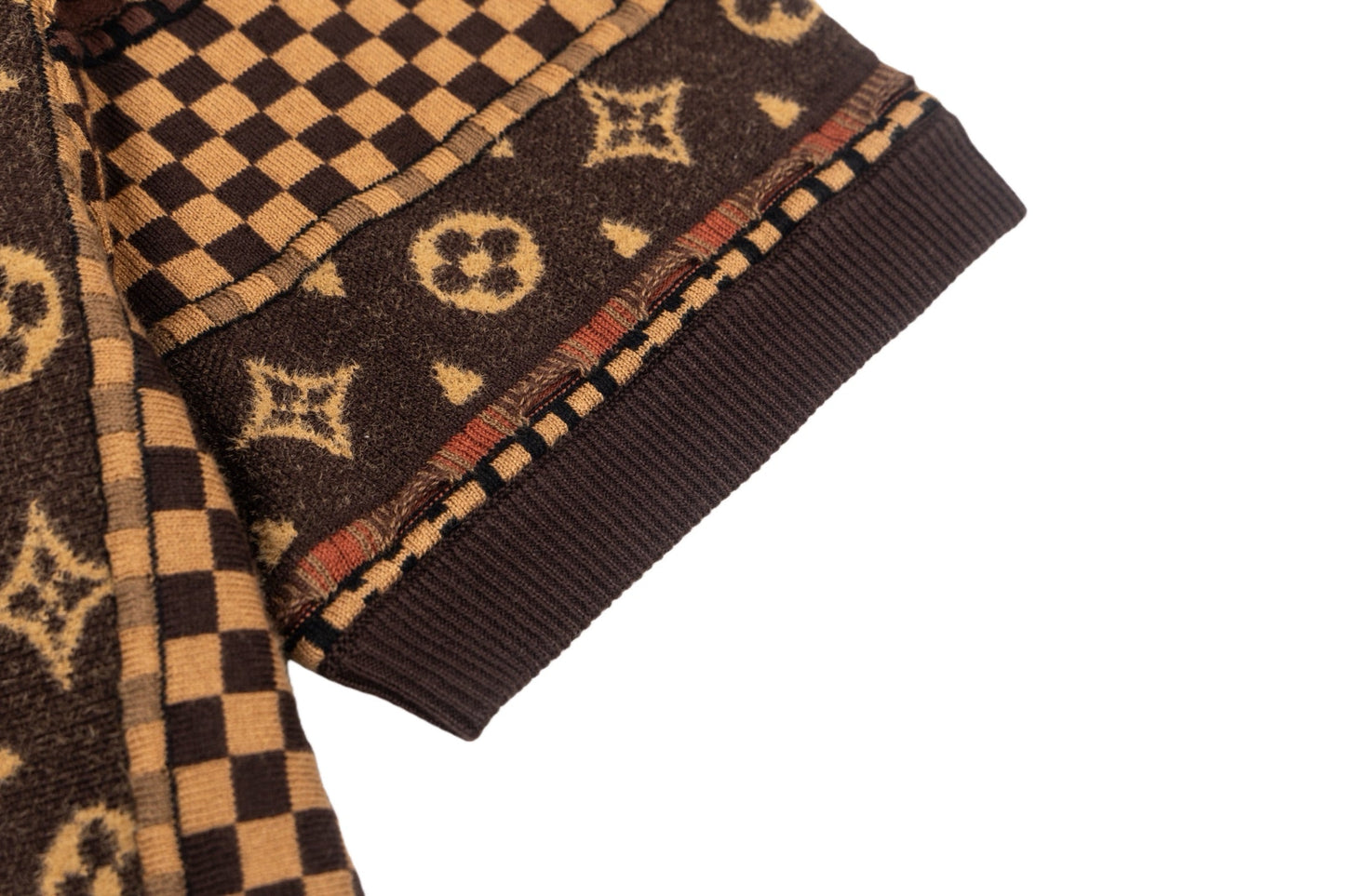 260323 New top-quality, flawlessly crafted floral jacquard wool polo shirt