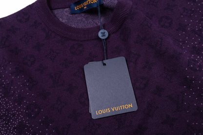 260323 New top-quality, flawlessly crafted, textured jacquard gradient wool sweater with subtle patterns