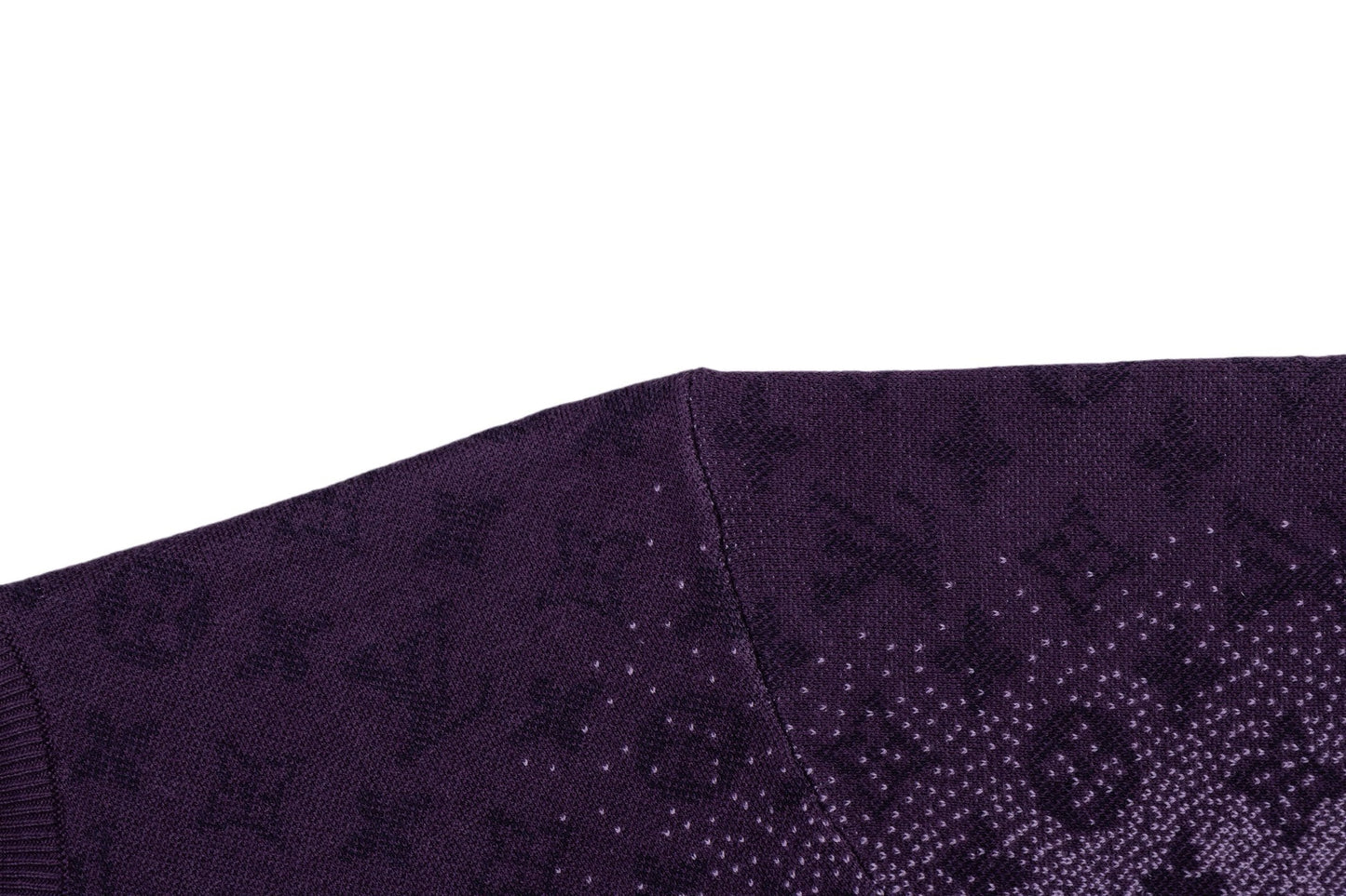 260323 New top-quality, flawlessly crafted, textured jacquard gradient wool sweater with subtle patterns