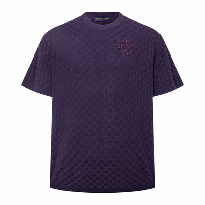 260323 New top-quality, flawlessly crafted woolen custom-made checkered T-shirt