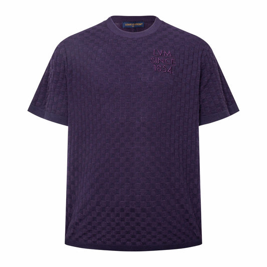260323 New top-quality, flawlessly crafted woolen custom-made checkered T-shirt