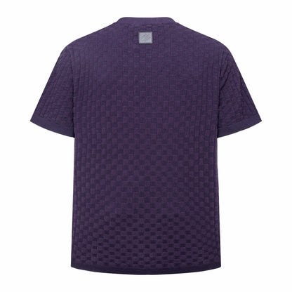 260323 New top-quality, flawlessly crafted woolen custom-made checkered T-shirt