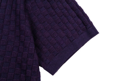 260323 New top-quality, flawlessly crafted woolen custom-made checkered T-shirt