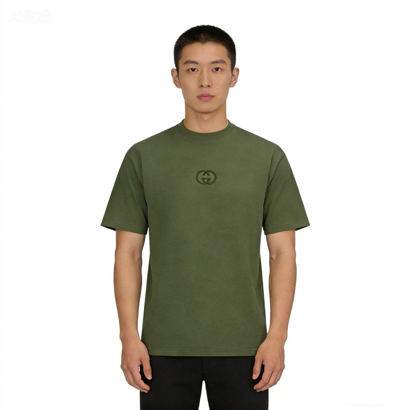 260323 New high-quality 3D three-dimensional embroidery fabric T-shirt