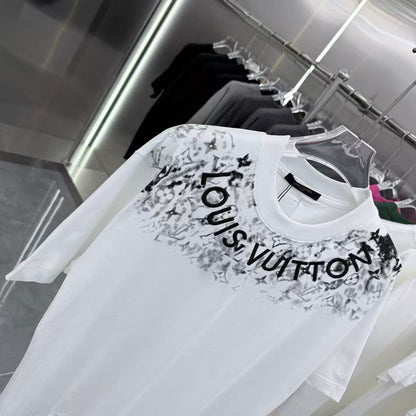 260323 New high-quality T-shirt with printed and embroidered collar design