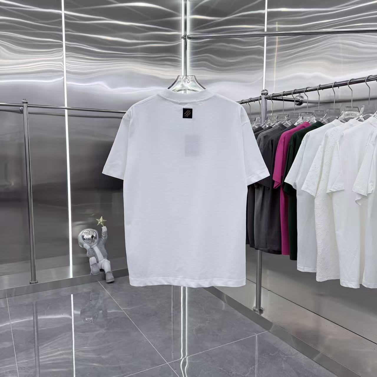260323 New high-quality T-shirt with printed and embroidered collar design