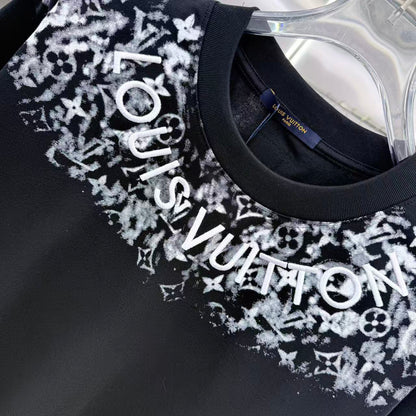 260323 New high-quality T-shirt with printed and embroidered collar design