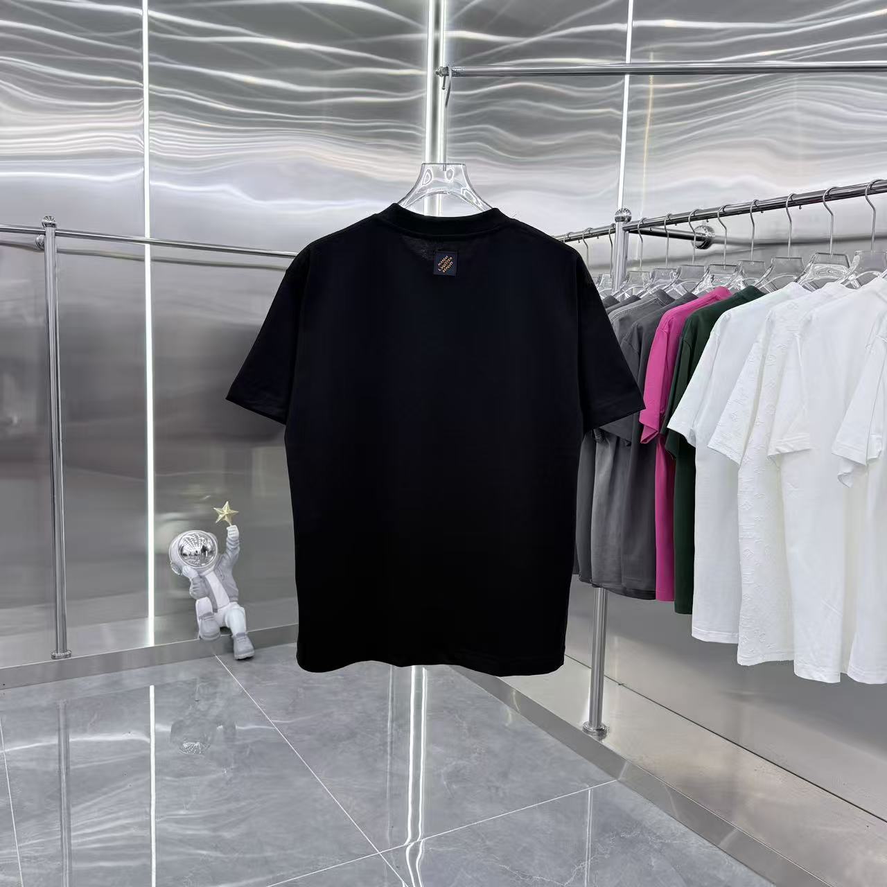 260323 New high-quality T-shirt with printed and embroidered collar design