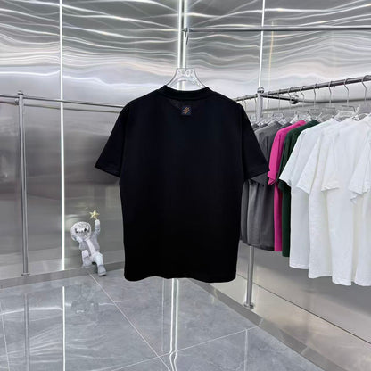 260323 New high-quality T-shirt with printed and embroidered collar design