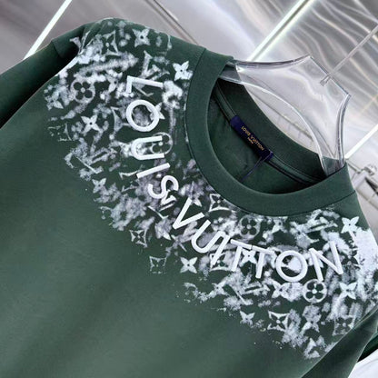 260323 New high-quality T-shirt with printed and embroidered collar design