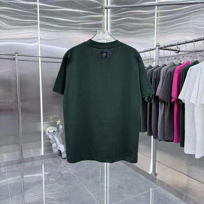 260323 New high-quality T-shirt with printed and embroidered collar design