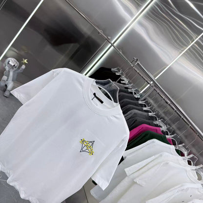 260323 New high-quality simple embroidery design T-shirt